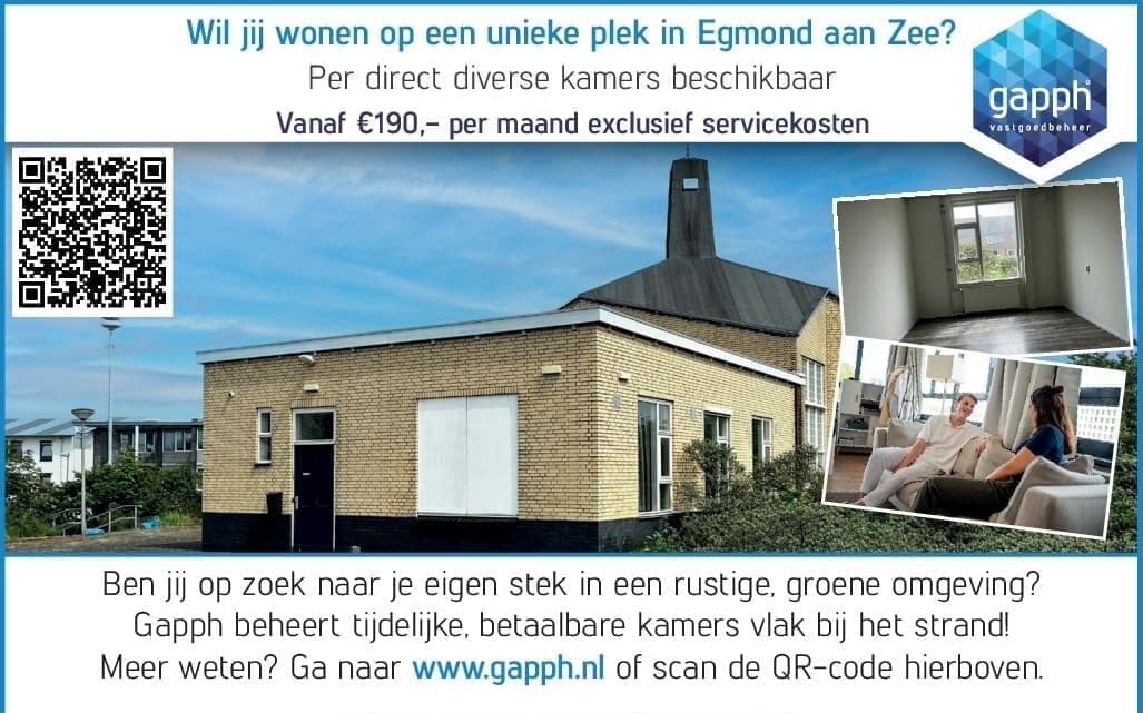 Tijdelijke woonruimte egmond aan zee
