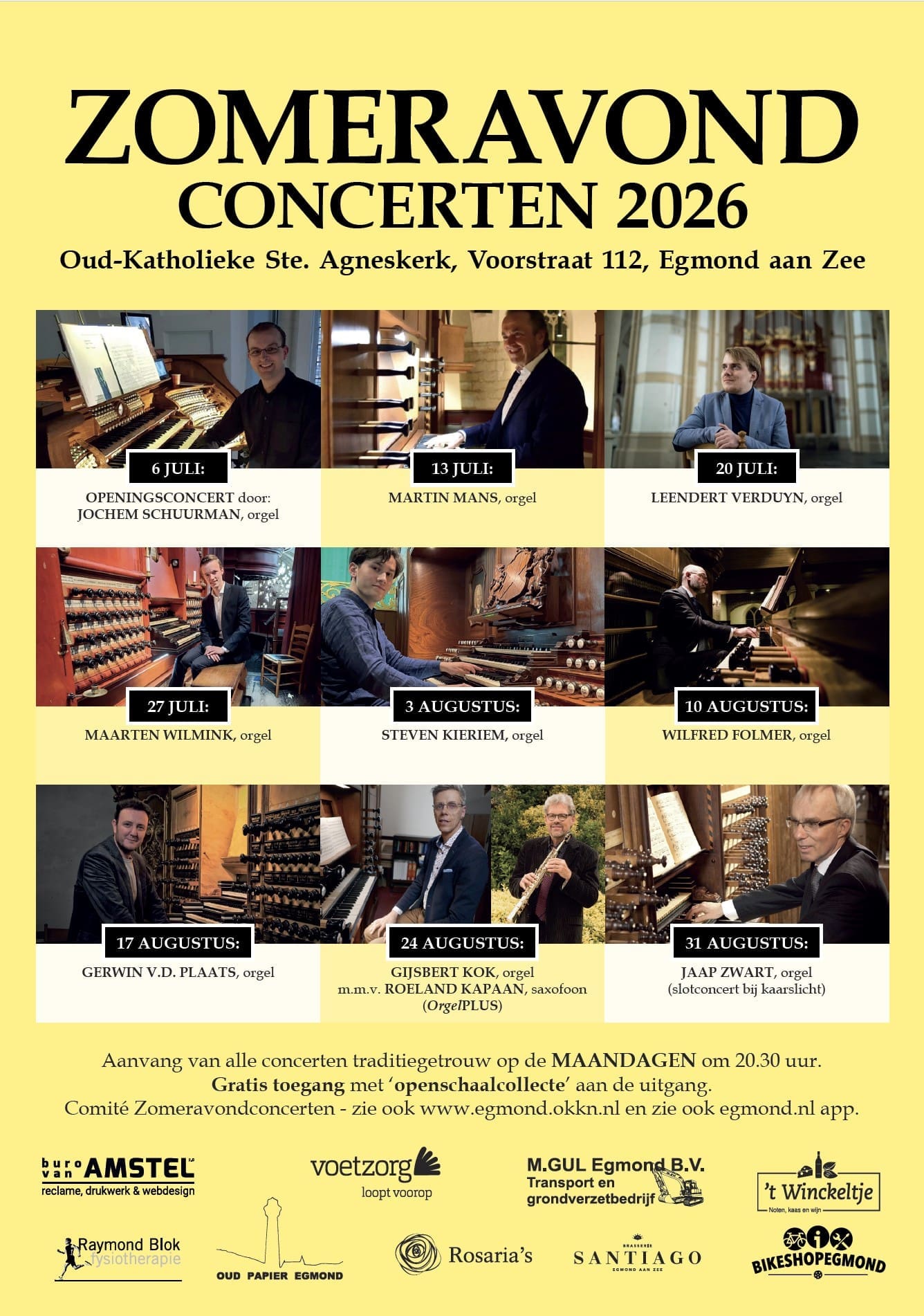 Zomeravondconcerten Agneskerk