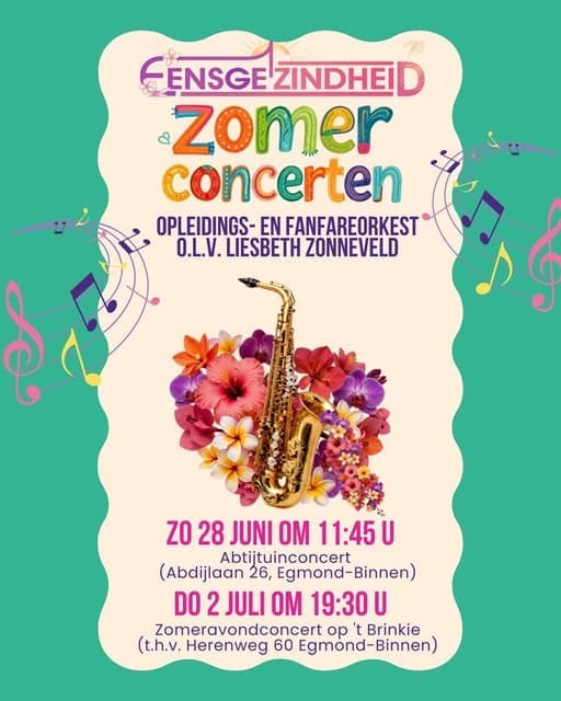 eensgezindheid zomer concerten